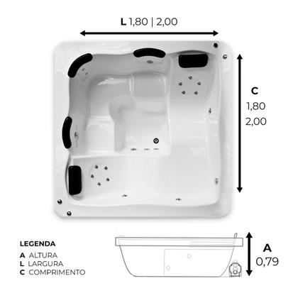Imagem de Spa Quadrado Malaga PADRÃO com hidro em acrílico