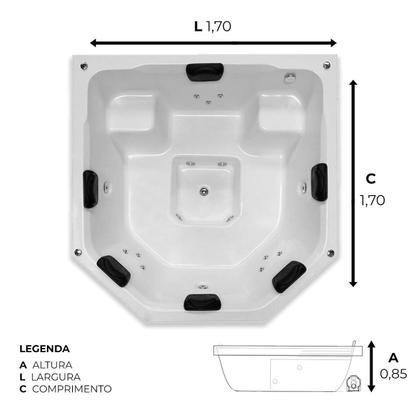 Imagem de Spa Quadrado San Juan COMPLETO com hidro