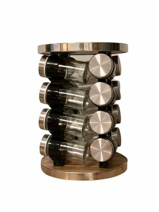 Imagem de Spice Carousel Porta Tempero Giratório 16 Frascos De Vidro