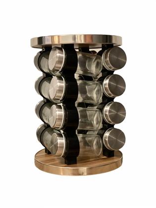 Imagem de Spice Carousel Porta Tempero Giratório 16 Frascos De Vidro