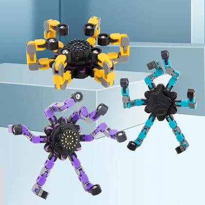 Imagem de Spinner Fidget de Mão para Crianças - Brinquedo Antiestresse com Design Deformado