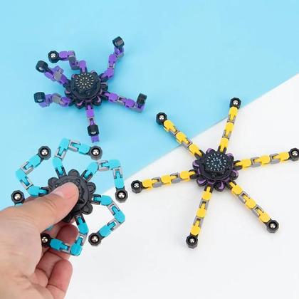 Imagem de Spinner Fidget de Mão para Crianças - Brinquedo Antiestresse com Design Deformado