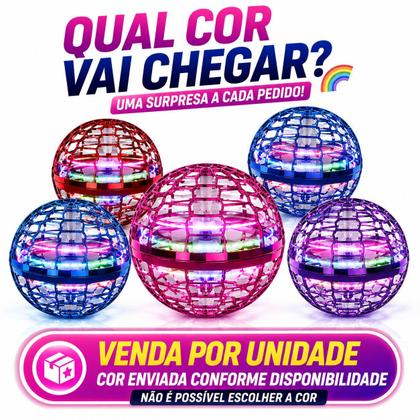 Imagem de Spinner Voador Led Flynova Pro Bola Esfera Mini Drone Vermelho