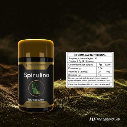 Imagem de Spirulina 120 cápsulas hf suplementos