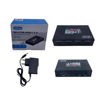 Imagem de Splitter Distribuidor Cabo Hdmi 1x4 Divisor Full Hd 1.4 3d