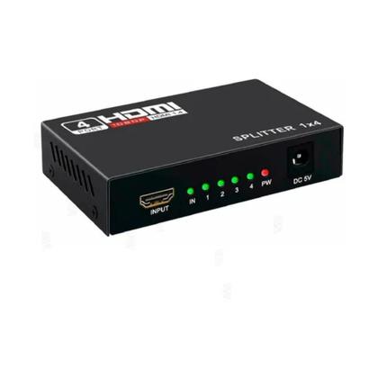 Imagem de Splitter Distribuidor Cabo Hdmi 1x4 Divisor Full Hd 1.4 3d