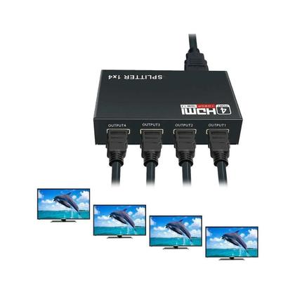 Imagem de Splitter Distribuidor Cabo Hdmi 1x4 Divisor Full Hd 1.4 3d