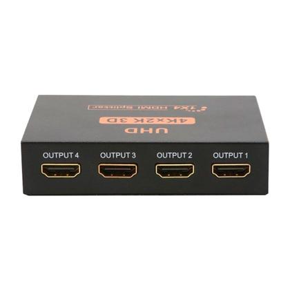 Imagem de Splitter Distribuidor Divisor HDMI 4k 1x4, FHD, 3840p, 3D UHD, Preto