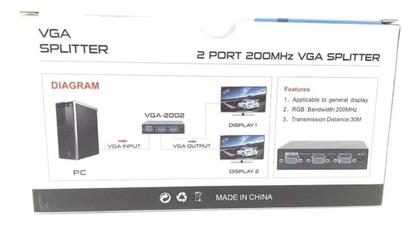 Imagem de Splitter Divisor Vga 1 Entrada E 2 Saídas Multiplicador Vga