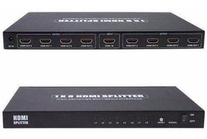 Imagem de Splitter Hdmi 1x8 Distribuidor Divisor C/fonte