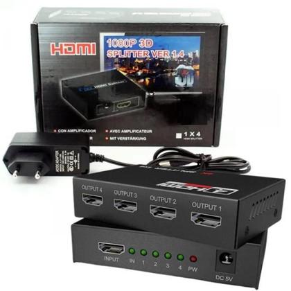 Splitter Hdmi Distribuidor Divisor 14 2.0 4k Monitor Televisão