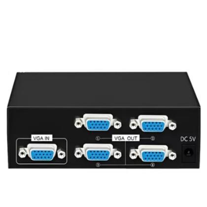 Imagem de Splitter VGA 1 x 4 Distribuidor Divisor De Sinal De Video + Fonte