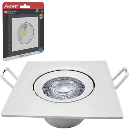 Imagem de Spot Authentic LED Quadrado de Embutir Avant Branco 5w 6500k - Cód 865021371