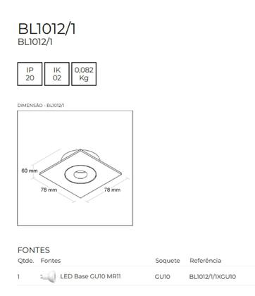Imagem de Spot De Embutir Mini Dicroica Bella Luce -bl1012/1 -kit10pçs