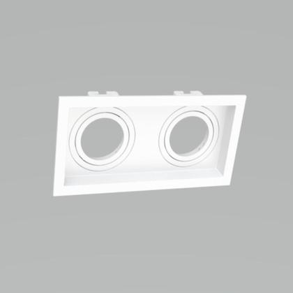 Imagem de Spot De Embutir Módulo Duplo Par20 Branco Face Recuada