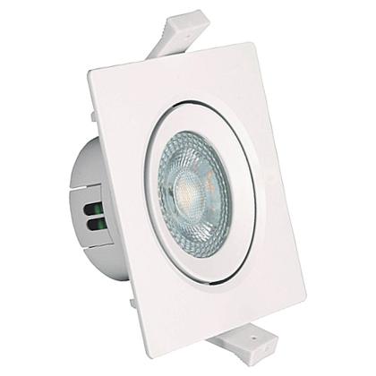 Imagem de Spot de Embutir Quadrado Branco 7cm Led 3W 4000K Bivolt