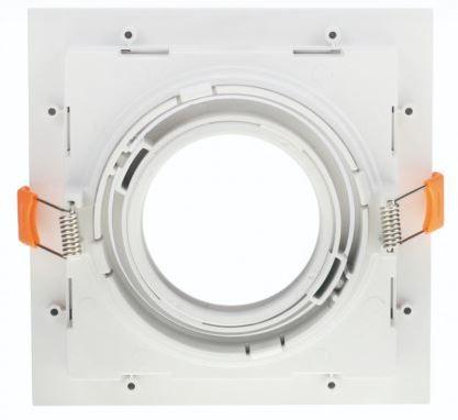 Imagem de Spot De Embutir Quadrado Branco Recuado Quarto Direcionavel Mr16 Zan09