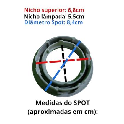 Imagem de Spot de Embutir Redondo Silver Prata 50w 110 ou 220v