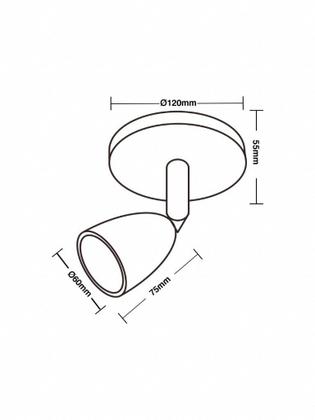 Imagem de Spot de Led Direct MR16 Circular 4w Preto Taschibra