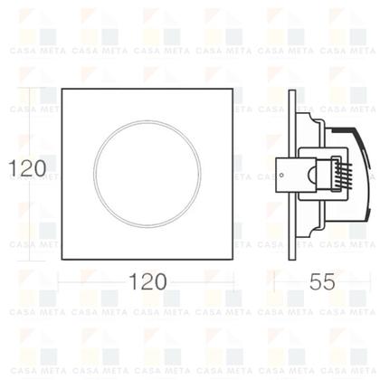 Imagem de Spot De Led Quadrado Alltop 7w Taschibra 3000k Kit C/ 6 Pçs