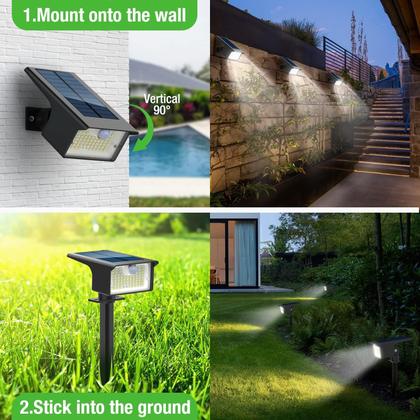 Imagem de Spot de luzes solares Nipify, pacote com 6, 62, sensor de movimento LED IP65