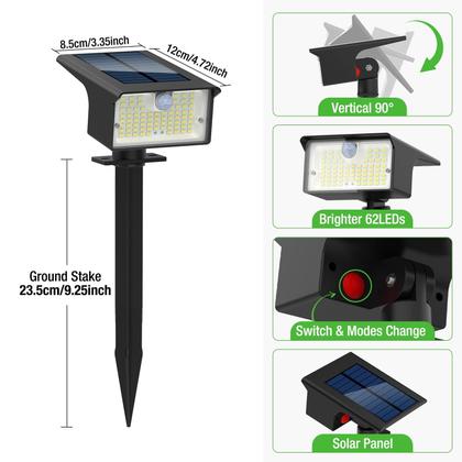 Imagem de Spot de luzes solares Nipify, pacote com 6, 62, sensor de movimento LED IP65