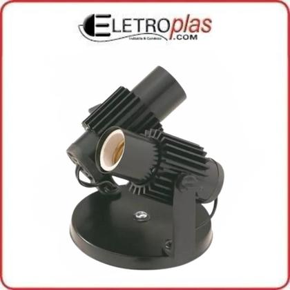 Imagem de Spot Duplo Bocal E27 Direcionável Aletado Bivolt De Sobrepor 