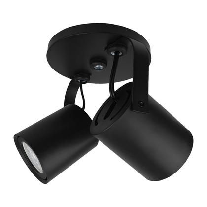 Imagem de Spot Duplo Redondo M2290hcdlp Cor Preto + 2 Lâmpadas Dicroica Led 4,8w
