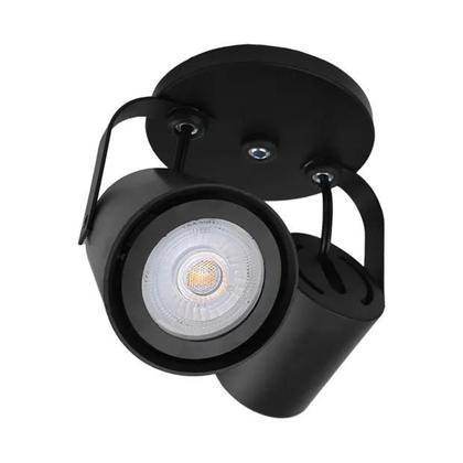 Imagem de Spot Duplo Redondo M2290hcdlp Cor Preto + 2 Lâmpadas Dicroica Led 4,8w