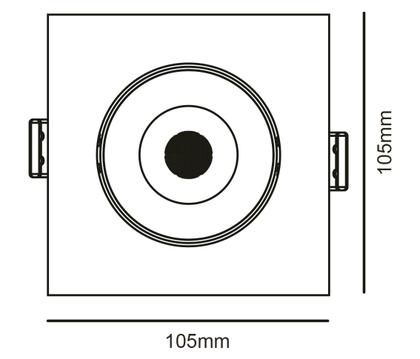 Imagem de Spot Embutir 7w Quadrado 6500k - Opus (10,5x10,5cm)
