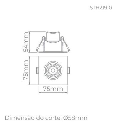 Imagem de Spot Embutir Led Easy Evo Quadrado 3w Mr11 Sth21910pto/30