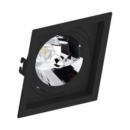 Imagem de Spot Embutir Quadrado Recuado Ar111 Preto