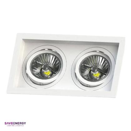 Imagem de Spot Embutir Recuo P/2 Lamp AR11 GU10 Branco Save Energy