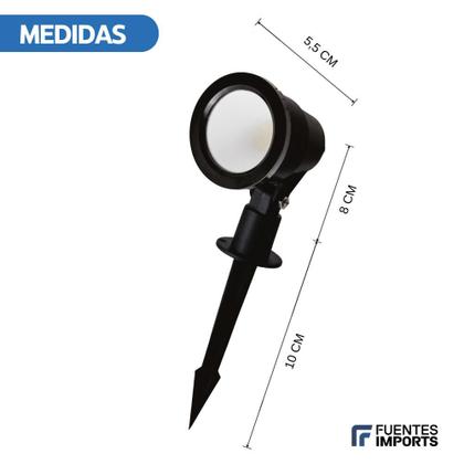 Imagem de Spot Jardim Redondo Espeto 5w Embutido Grama Verde Led Ip65