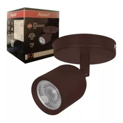 Imagem de Spot Led Elegance Avant Sobrepor 7W 3000K Bivolt Café
