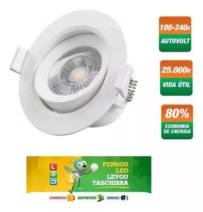 Imagem de Spot Led Embutir Quadrado 3W 6500K Branco Blumenau