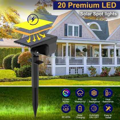 Imagem de Spot Lights solar nipify, pacote com 2, RGB, 7 modos, à prova d'água