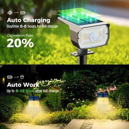 Imagem de Spot Lights Solar Spot Lights Nipify Outdoor Motion Sensor, pacote com 2