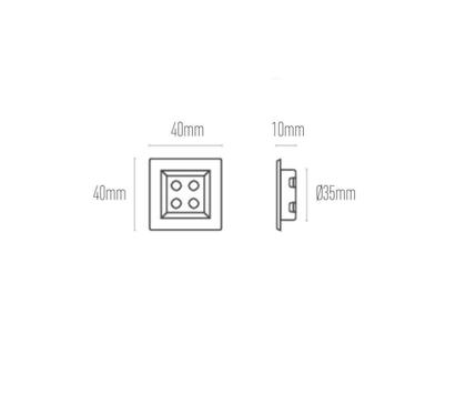 Imagem de Spot lumini pop quadrado cromado 1w 6000k - Pix