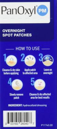 Imagem de Spot Patches Panoxyl Pm Overnight com hidrocolóide 40 ct x3