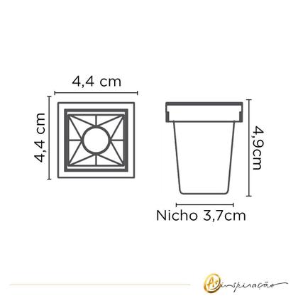 Spot Quadrado Led Embutir Picco 2W 2700K Luz Quente Bivolt - Opus Imagem de Spot Quadrado Led Embutir Picco 2W 2700K Luz Quente Bivolt