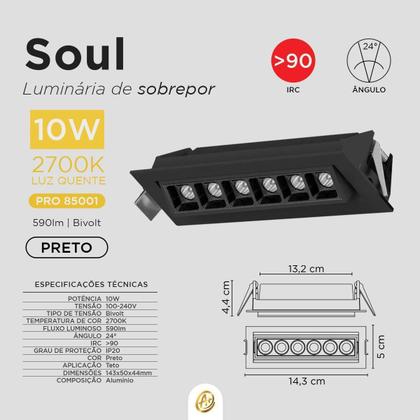 Spot Recuado De Embutir Led 10W Picco Soul 2700K 24 Bivolt - Opus Imagem de Spot Recuado De Embutir Led 10W Picco Soul 2700K 24 Bivolt