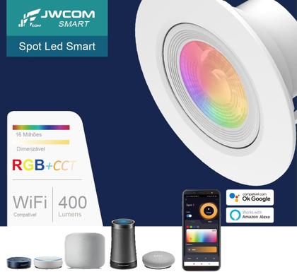 Imagem de Spot Redondo Smart Led 5w Wi-fi Rgb Alexa Google Smart Life SA-LP9505RC-03