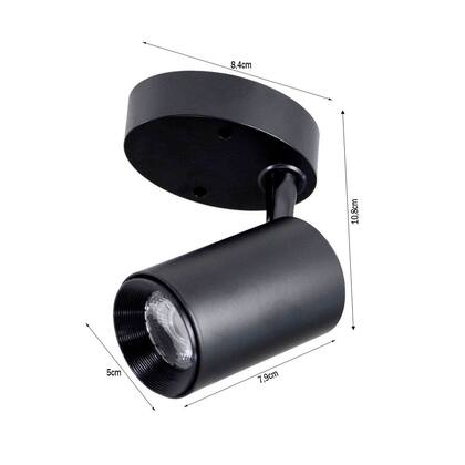 Imagem de Spot Sobrepor Led 7W 3000K Preto Bivolt - Delis - DS7077