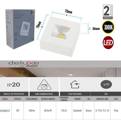 Imagem de Spot Sobrepor Teto Beiral Dicroica  Com Lampada Led Dicroica