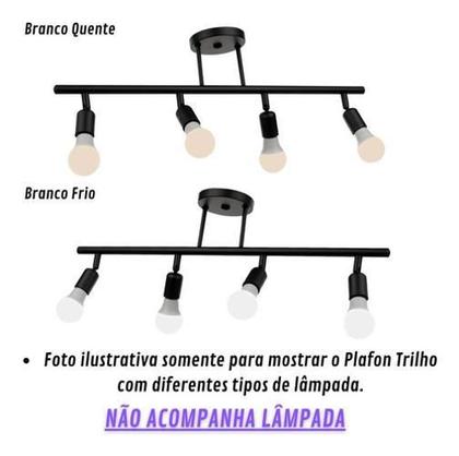 Imagem de Spot Trilho Quádruplo 4 Sobrepor Direcionável E27 Sala Preto