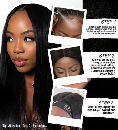 Imagem de Spray adesivo com cola para perucas Supreme Hold 420ml, pacote com 2 unidades EBIN NEW YORK