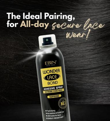 Imagem de Spray adesivo com cola para perucas Supreme Hold 420ml, pacote com 2 unidades EBIN NEW YORK