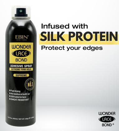 Imagem de Spray adesivo com cola para perucas Supreme Hold 420ml, pacote com 2 unidades EBIN NEW YORK