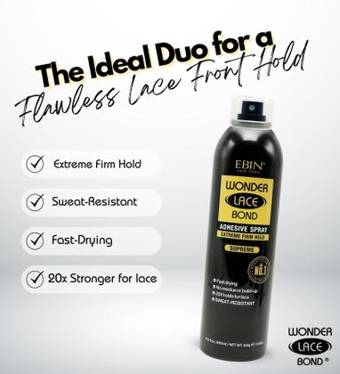 Imagem de Spray adesivo com cola para perucas Supreme Hold 420ml, pacote com 2 unidades EBIN NEW YORK